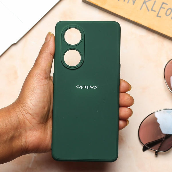 Dark Green Camera Original Silicone case for Oppo Reno 8T - The Hatke