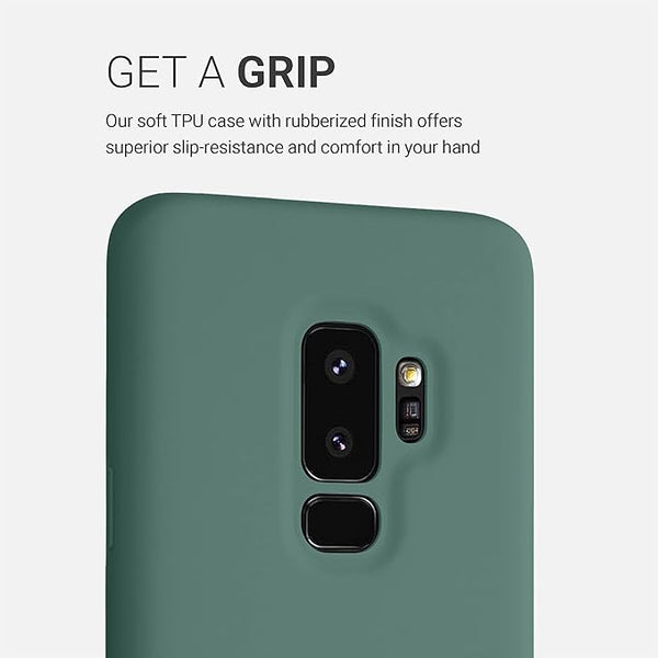 Dark Green Camera Original Silicone case for Samsung S9 Plus - The Hatke