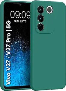 Dark Green Camera Original Silicone case for Vivo V27 - The Hatke