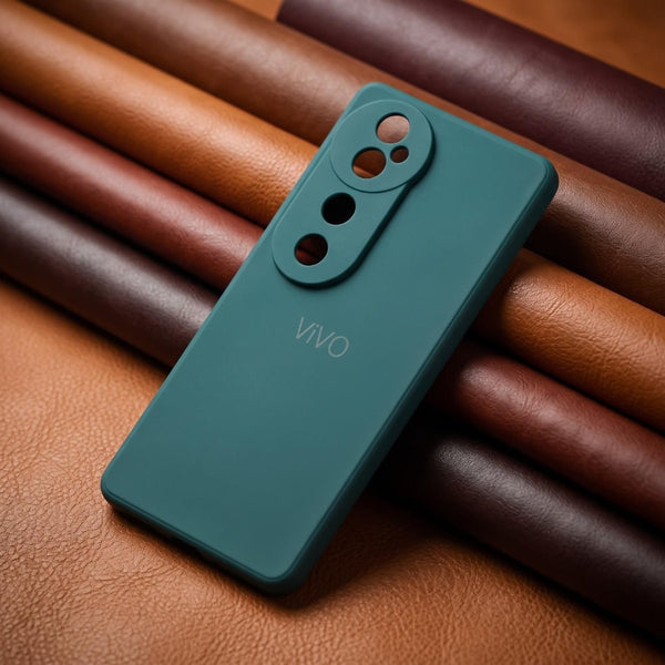 Dark Green Camera Original Silicone case for Vivo V40 - The Hatke