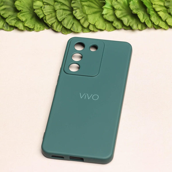 Dark Green Camera Original Silicone case for Vivo Y200 - The Hatke