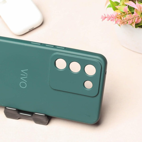Dark Green Camera Original Silicone case for Vivo Y200 - The Hatke