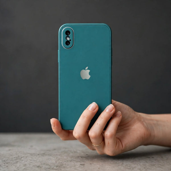 Dark Green Camera Safe mirror case for Apple Iphone X/Xs - The Hatke