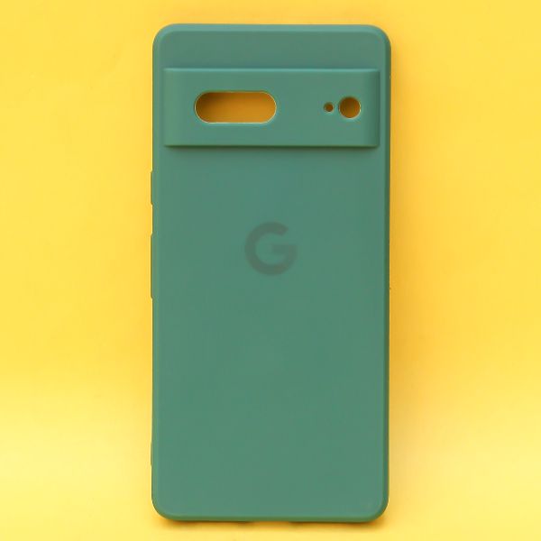 Dark Green Candy Camera Silicone Case for Google Pixel 7 - The Hatke