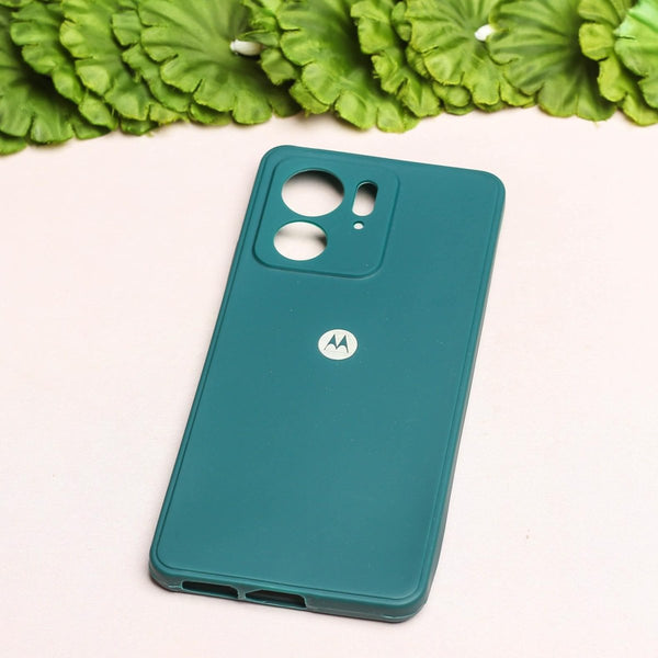 Dark Green Candy silicone Case for Motorola Edge 40 - The Hatke