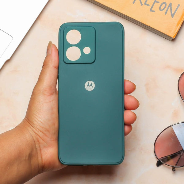 Dark Green Candy silicone Case for Motorola G84 - The Hatke