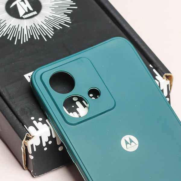 Dark Green Candy silicone Case for Motorola G84 - The Hatke