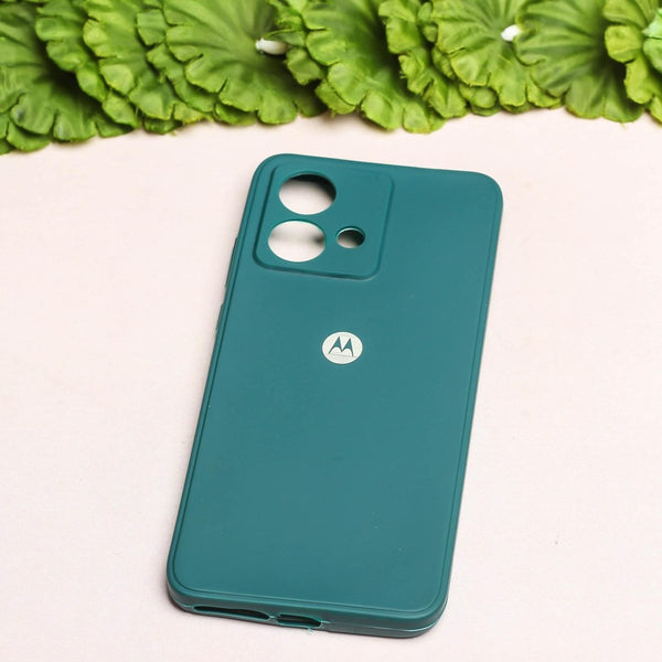 Dark Green Candy silicone Case for Motorola G84 - The Hatke