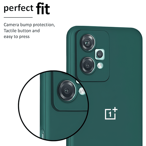 Dark Green Candy Silicone Case for Oneplus Nord CE 2 Lite - The Hatke