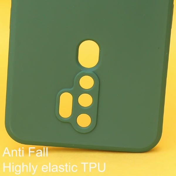 Dark Green Candy Silicone Case for Oppo A9 2020 - The Hatke