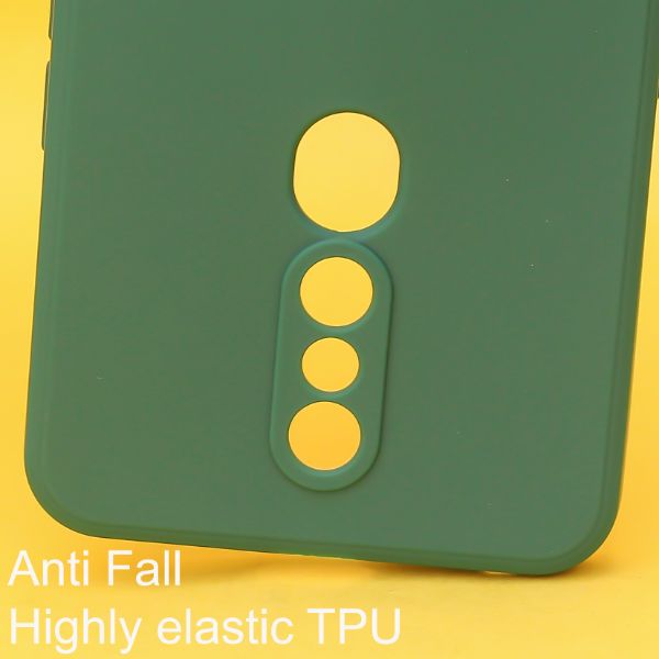 Dark Green Candy Silicone Case for Oppo F11 Pro - The Hatke