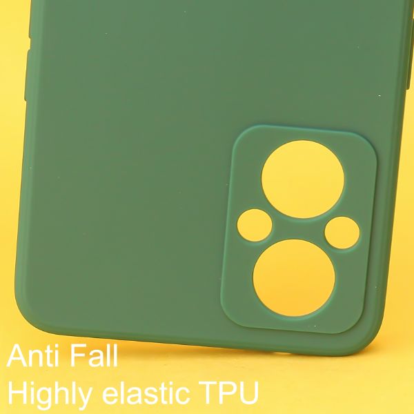 Dark Green candy Silicone Case for Oppo F21 Pro 5g - The Hatke