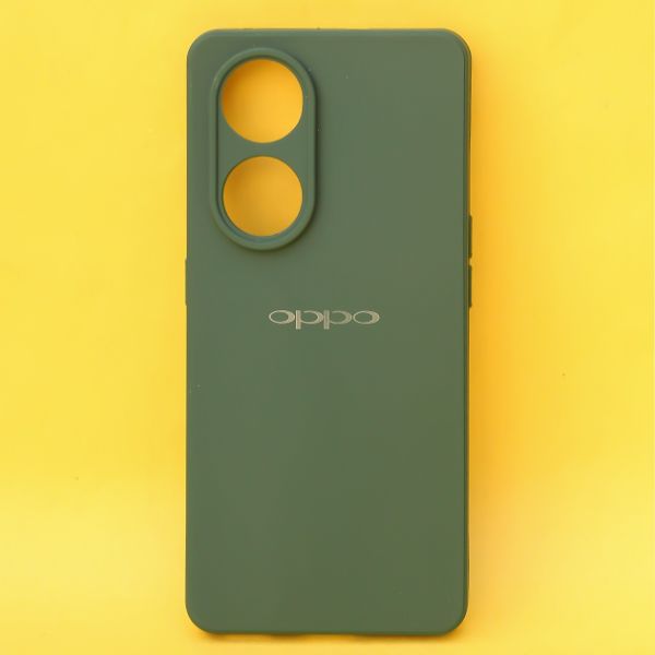 Dark Green candy Silicone Case for Oppo Reno 8T - The Hatke