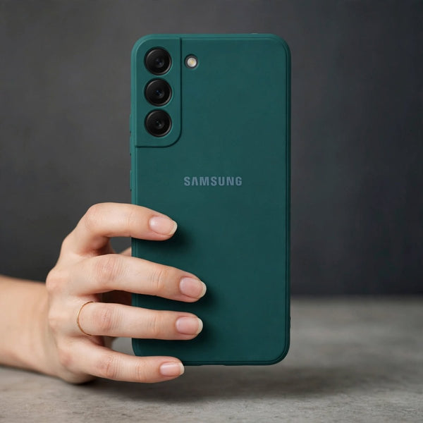 Dark Green Candy Silicone Case for Samsung S22 Plus - The Hatke