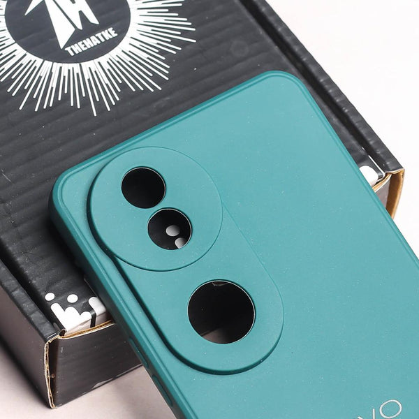 Dark Green Candy silicone Case for Vivo V40 - The Hatke