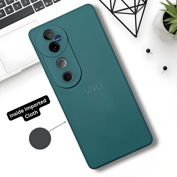 Dark Green Candy silicone Case for Vivo V40 Pro - The Hatke
