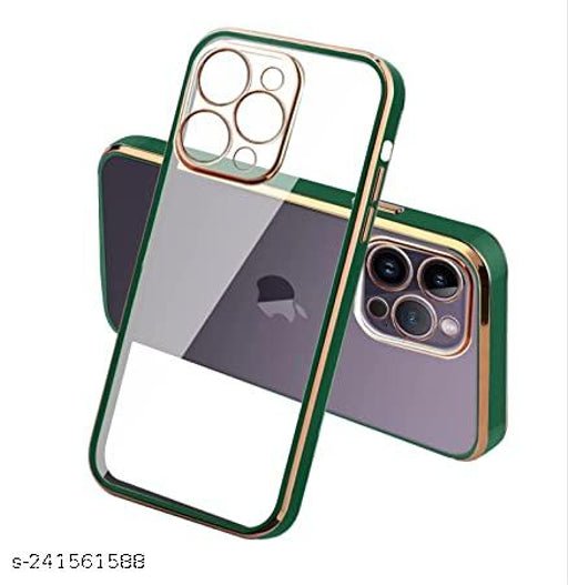 Dark Green Electroplated Transparent Case for Apple iphone 13 Pro Max - The Hatke