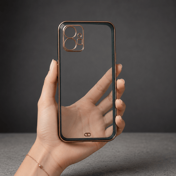 Dark Green Electroplated Transparent Case for Nothing Phone 1 - The Hatke