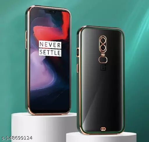 Dark Green Electroplated Transparent Case for Oneplus 6 - The Hatke