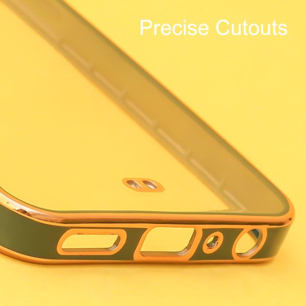 Dark Green Electroplated Transparent Case for Realme 8 5G - The Hatke