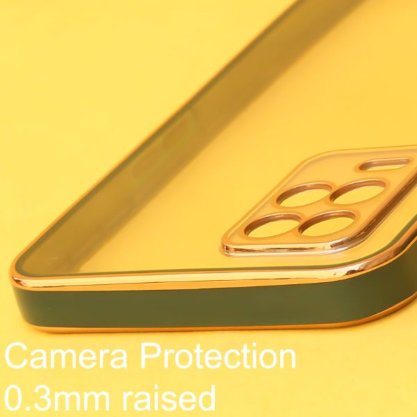 Dark Green Electroplated Transparent Case for Realme 8 5G - The Hatke