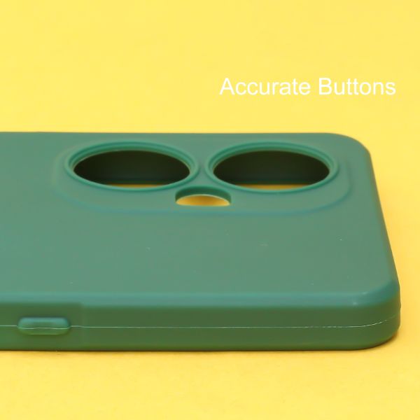 Dark Green Logo Cut Candy Silicone Case for Oneplus Nord CE 3 Lite 5G - The Hatke