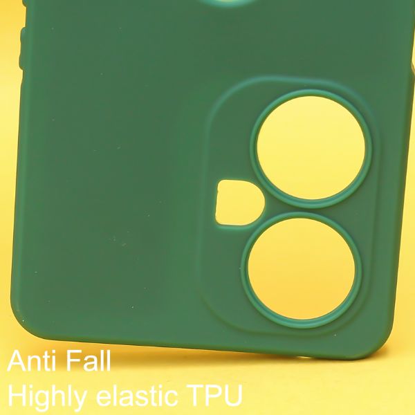 Dark Green Logo Cut Candy Silicone Case for Oneplus Nord CE 3 Lite 5G - The Hatke