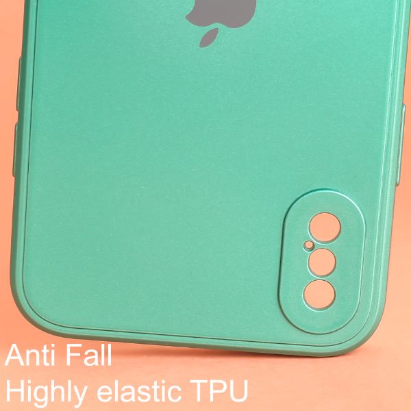 Dark Green Metallic Finish Silicone Case for Apple Iphone X/XS - The Hatke