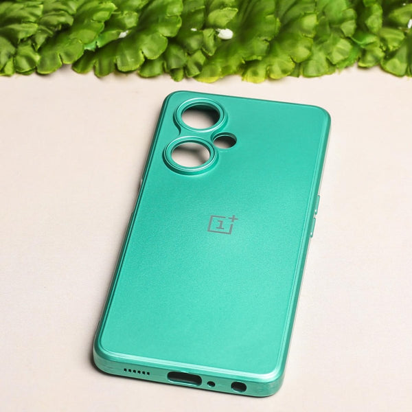 Dark Green Metallic Finish Silicone Case for Oneplus Nord CE 3 Lite - The Hatke