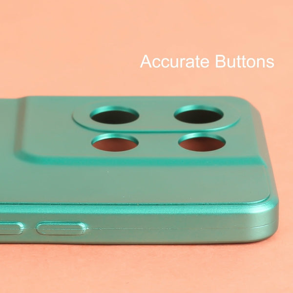 Dark Green Metallic Finish Silicone Case for Oppo Reno 8 Pro - The Hatke
