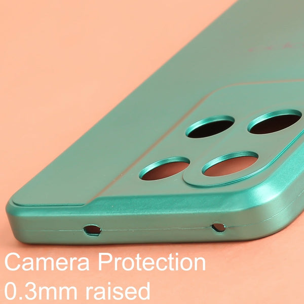 Dark Green Metallic Finish Silicone Case for Oppo Reno 8 Pro - The Hatke