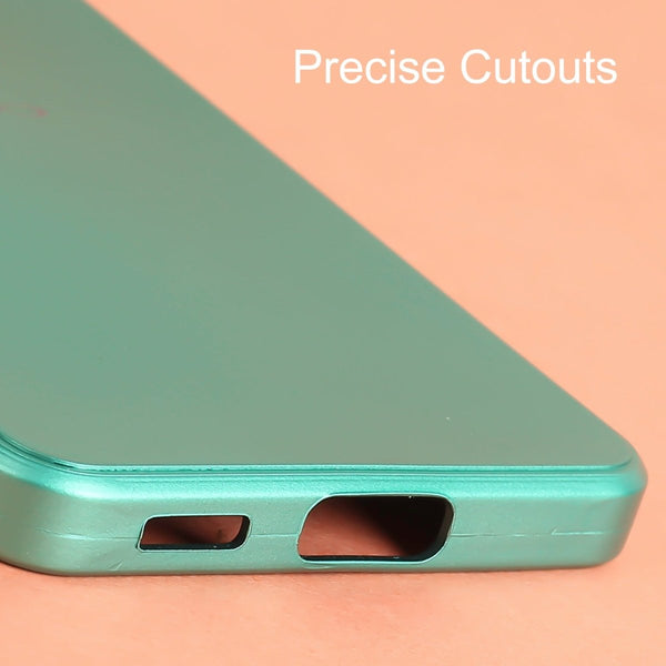Dark Green Metallic Finish Silicone Case for Oppo Reno 8 Pro - The Hatke