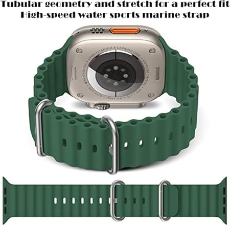 Dark Green Ocean Loop Watch Strap For apple For Apple Watch SERIES SE 2020 (42mm/44mm/45mm/46mm/49mm) - The Hatke