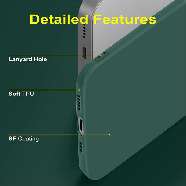 Dark Green Original Camera Safe Silicone Case for Apple Iphone X/xs - The Hatke