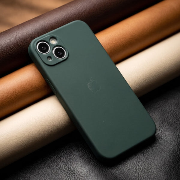Dark Green Original Camera Silicone case for Apple iphone 14 Plus - The Hatke