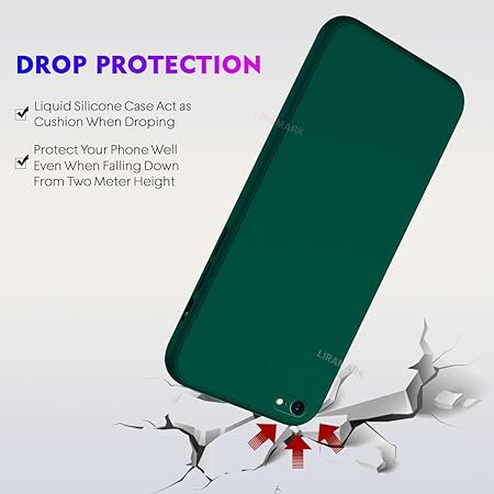 Dark Green Original Camera Silicone Case for Apple Iphone 7 - The Hatke