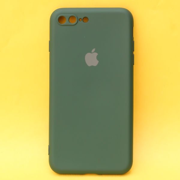 Dark Green Original Camera Silicone case for Apple iphone 7 Plus - The Hatke