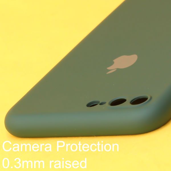 Dark Green Original Camera Silicone case for Apple iphone 7 Plus - The Hatke