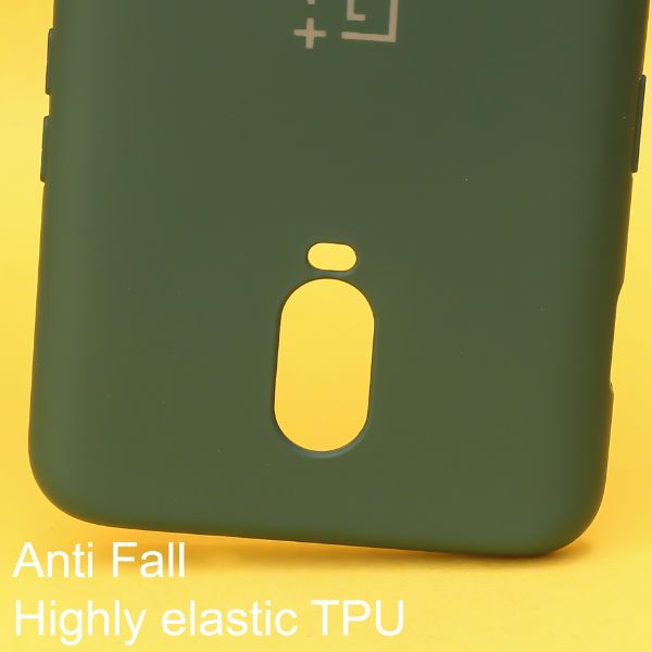 Dark Green Original Camera Silicone case for Oneplus 7 - The Hatke