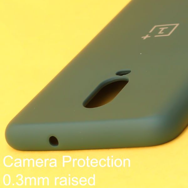 Dark Green Original Camera Silicone case for Oneplus 7 - The Hatke