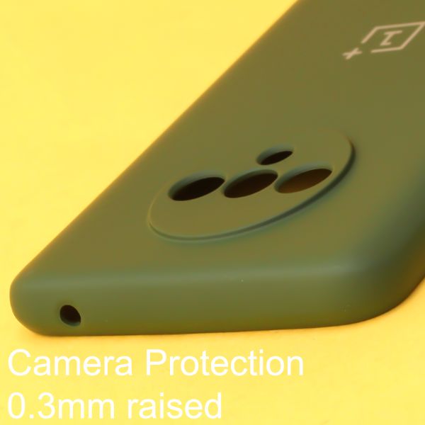 Dark Green Original Camera Silicone case for Oneplus 7T - The Hatke