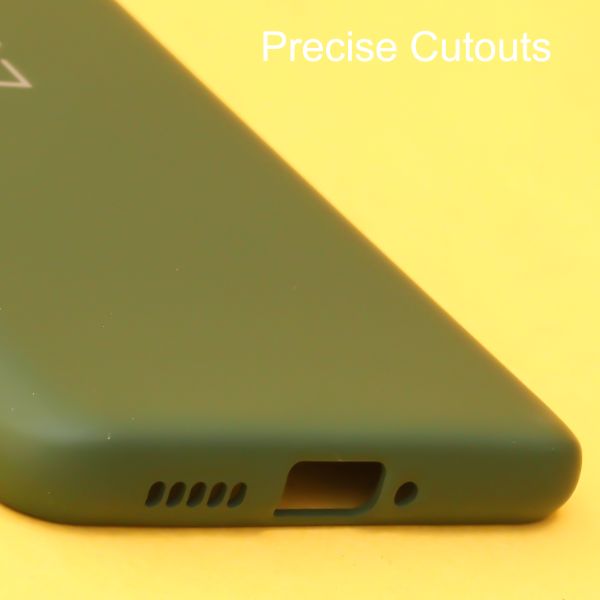 Dark Green Original Camera Silicone case for Oneplus 7T - The Hatke