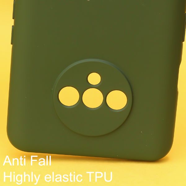Dark Green Original Camera Silicone case for Oneplus 7T - The Hatke