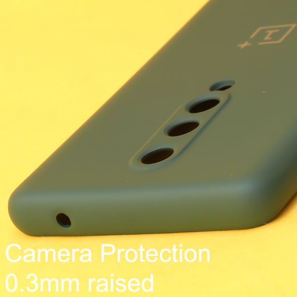 Dark Green Original Camera Silicone case for Oneplus 8 - The Hatke