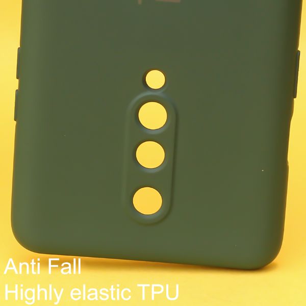 Dark Green Original Camera Silicone case for Oneplus 8 - The Hatke