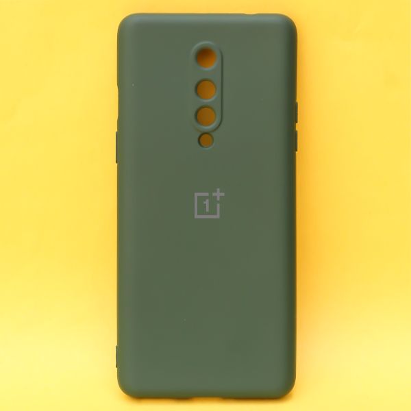 Dark Green Original Camera Silicone case for Oneplus 8 - The Hatke