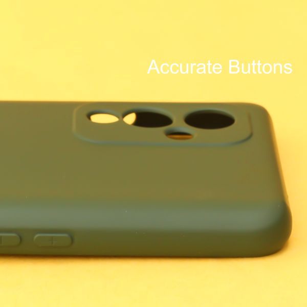 Dark Green Original Camera Silicone case for Oneplus 9 - The Hatke