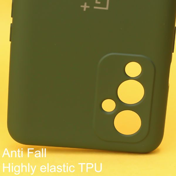 Dark Green Original Camera Silicone case for Oneplus 9 - The Hatke
