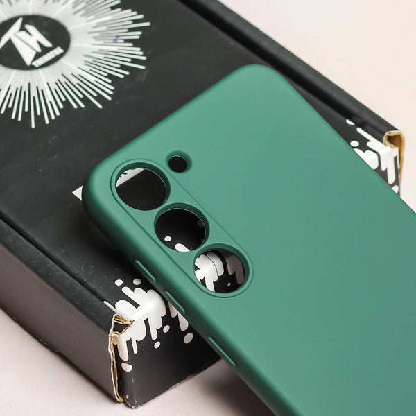 Dark Green Original Camera Silicone case for Samsung S21 FE - The Hatke