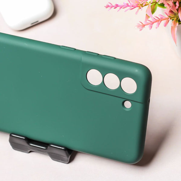 Dark Green Original Camera Silicone case for Samsung S22 - The Hatke